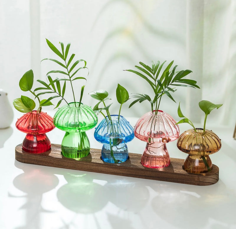 Mushroom Glass Vase