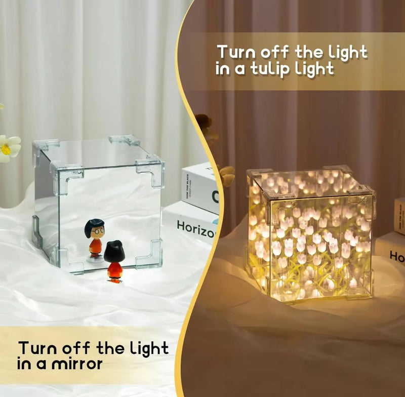 Tulip Night Light LED Mirror Lamp