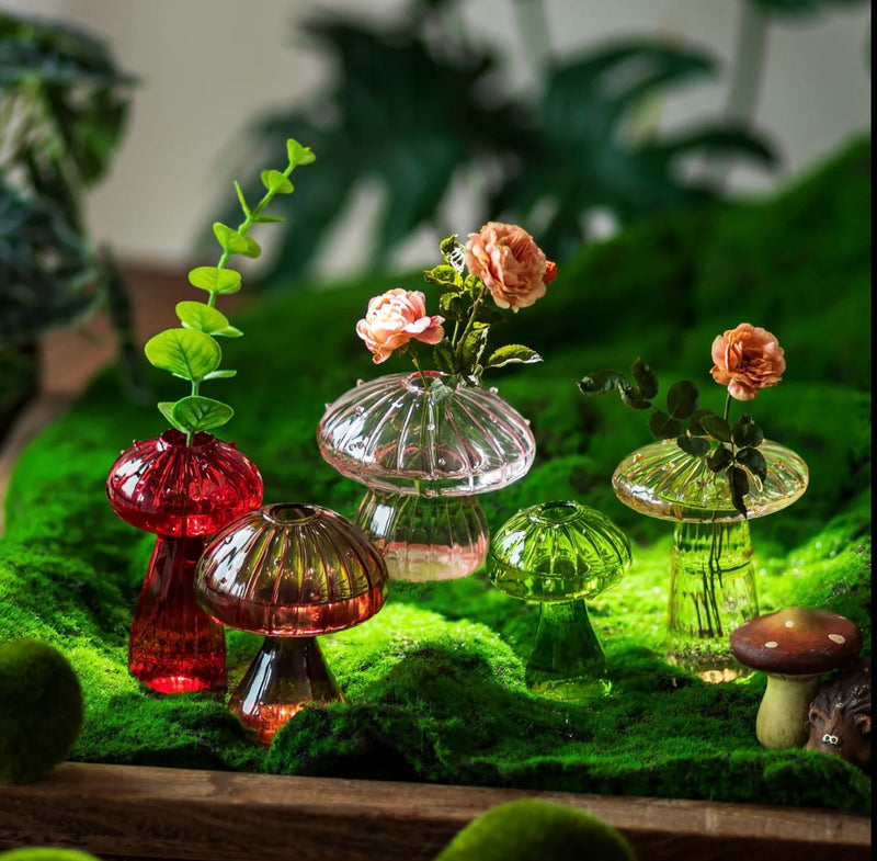 Mushroom Glass Vase