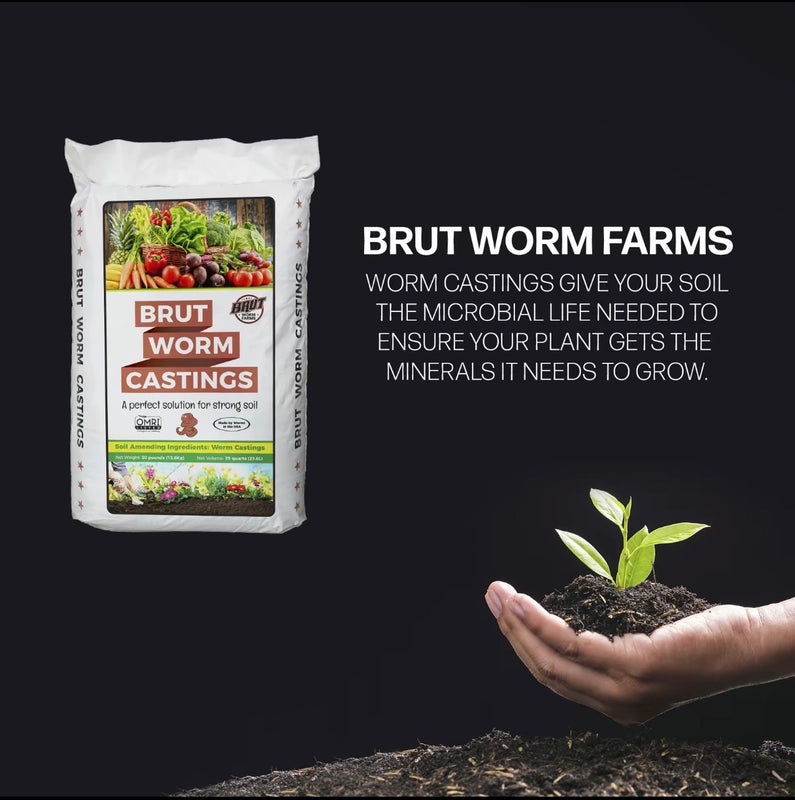 Organic Worm Castings All Natural Soil Builder 30 lb Bag