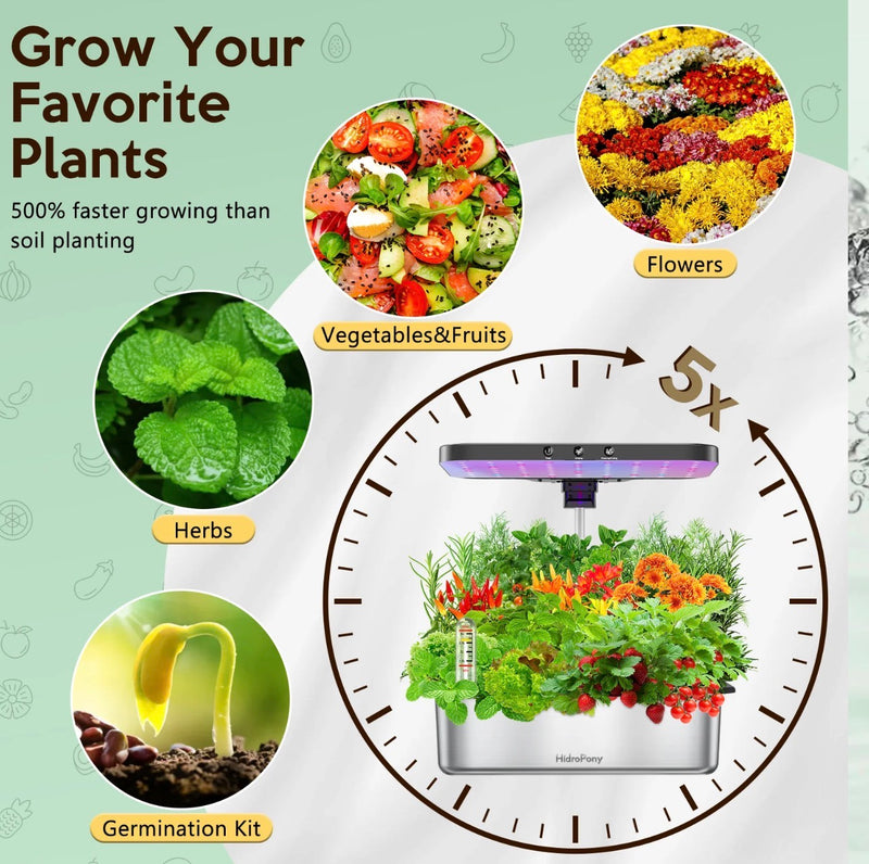 Hydroponic Growing System – 15 Pod Indoor Garden