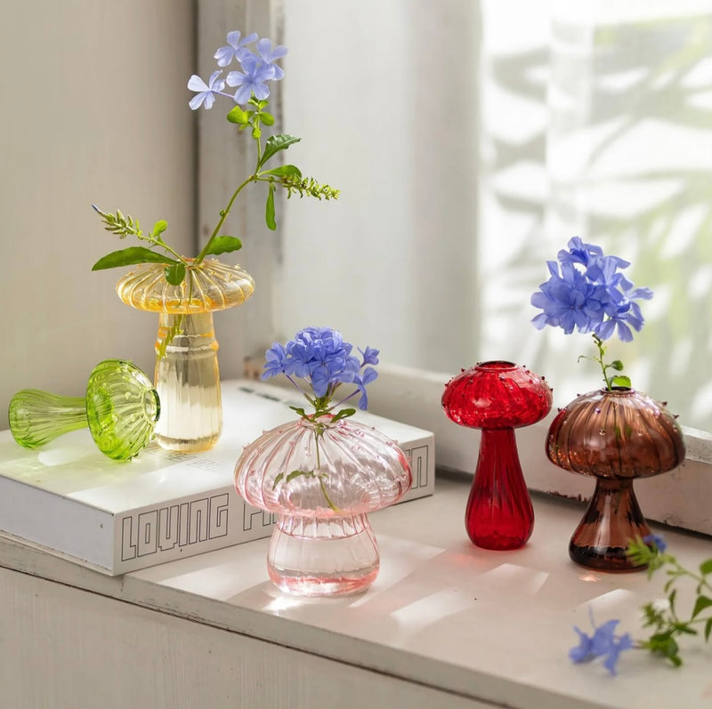 Mushroom Glass Vase