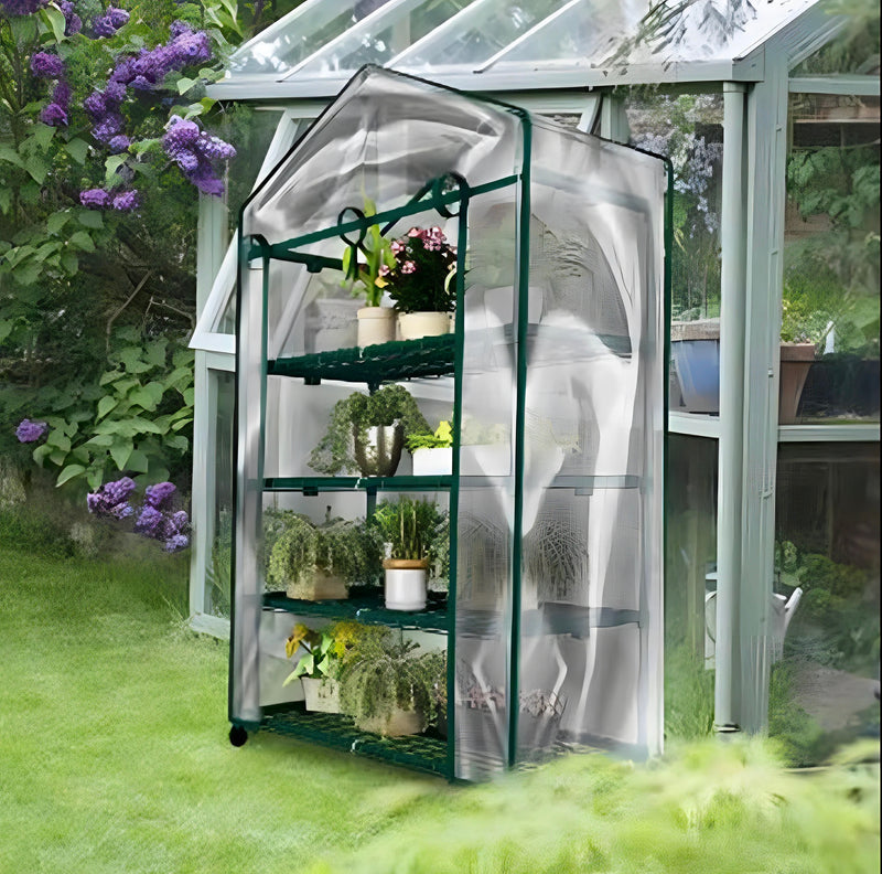 4-Tier Mini Greenhouse with Cover