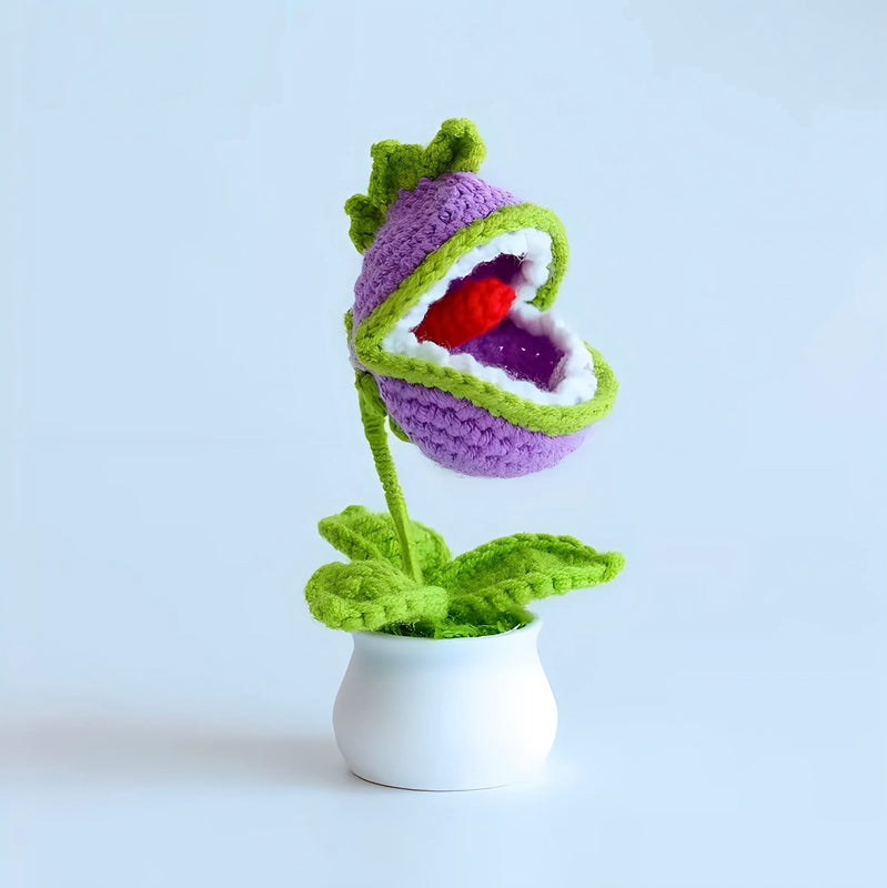 Handmade Crochet Potted Flowers