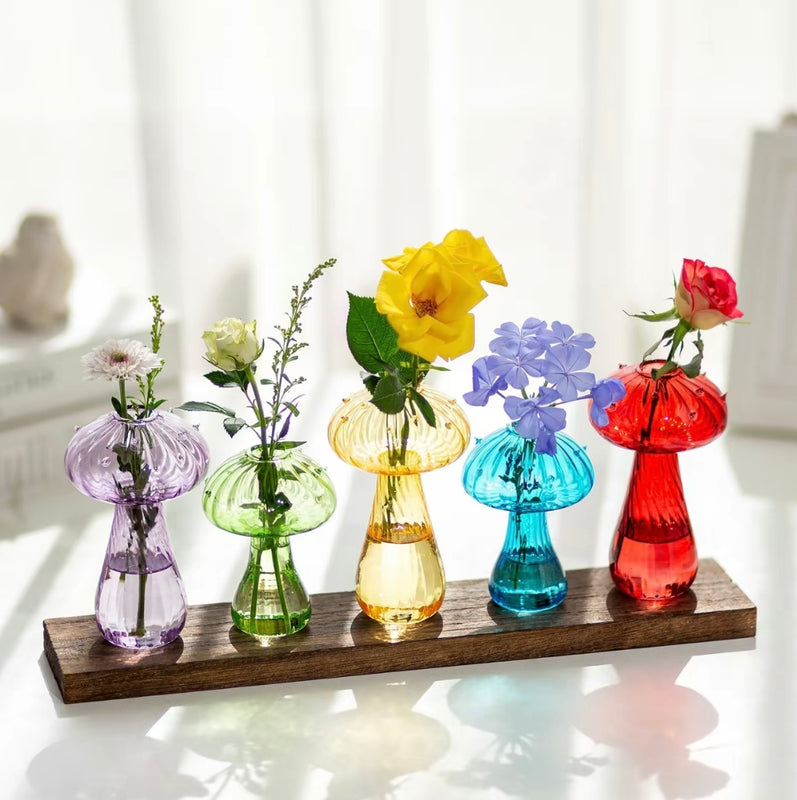 Mushroom Glass Vase