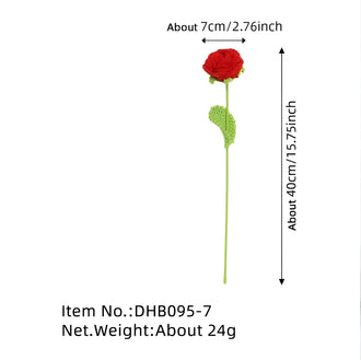 Handmade Crochet Roses, 9pc Set