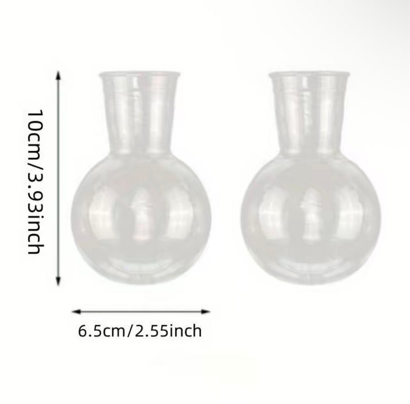 Glass Suction Cup Plant Vases – Set of 4
