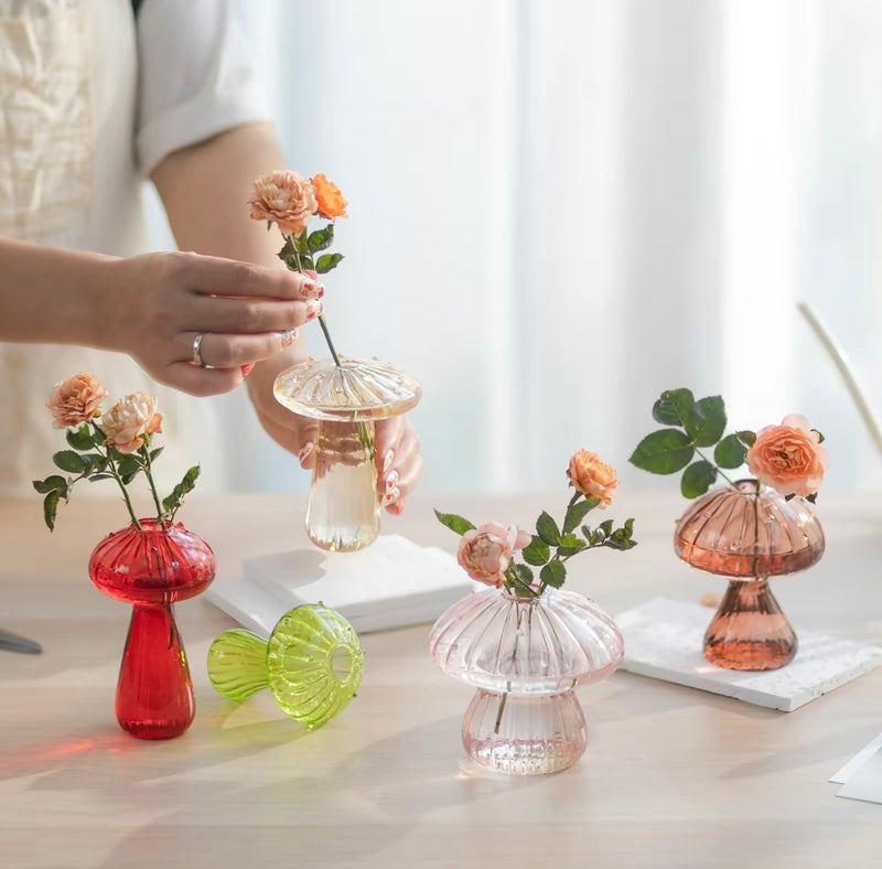 Mushroom Glass Vase