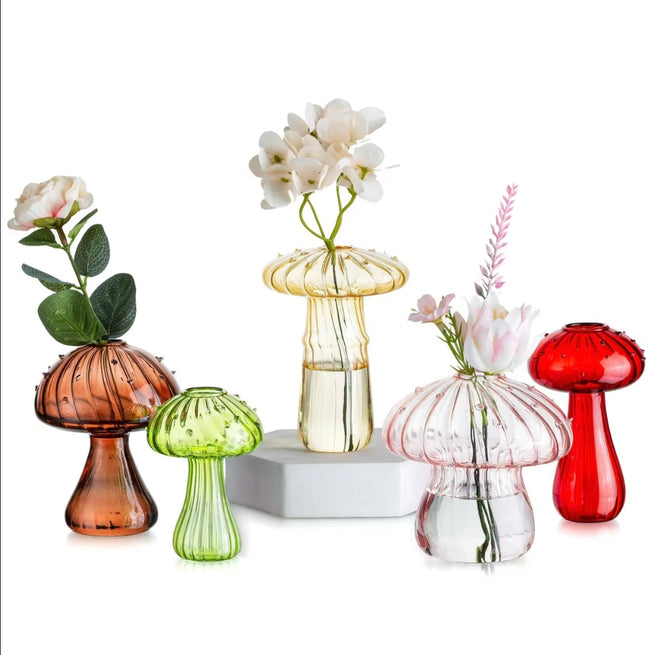 Mushroom Glass Vase