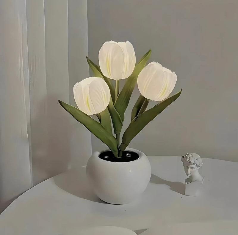 LED Tulip Lamp with Vase