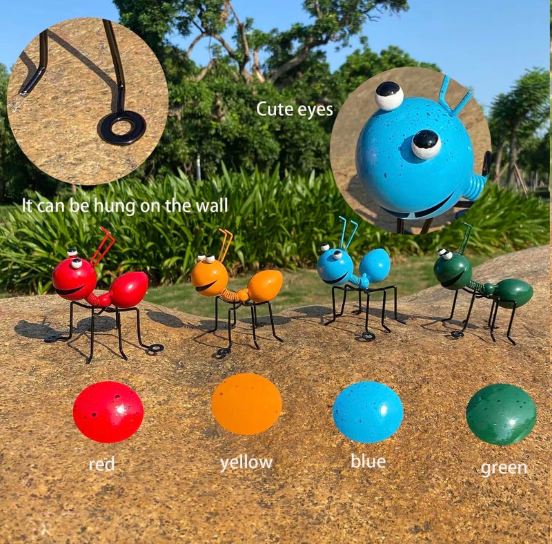 Metal Ant Garden Statues – Set of 4