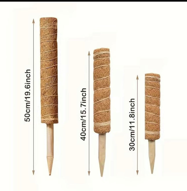 Coconut Shell Moss Poles Set of 2