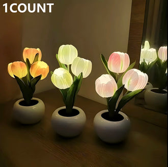 LED Tulip Lamp with Vase