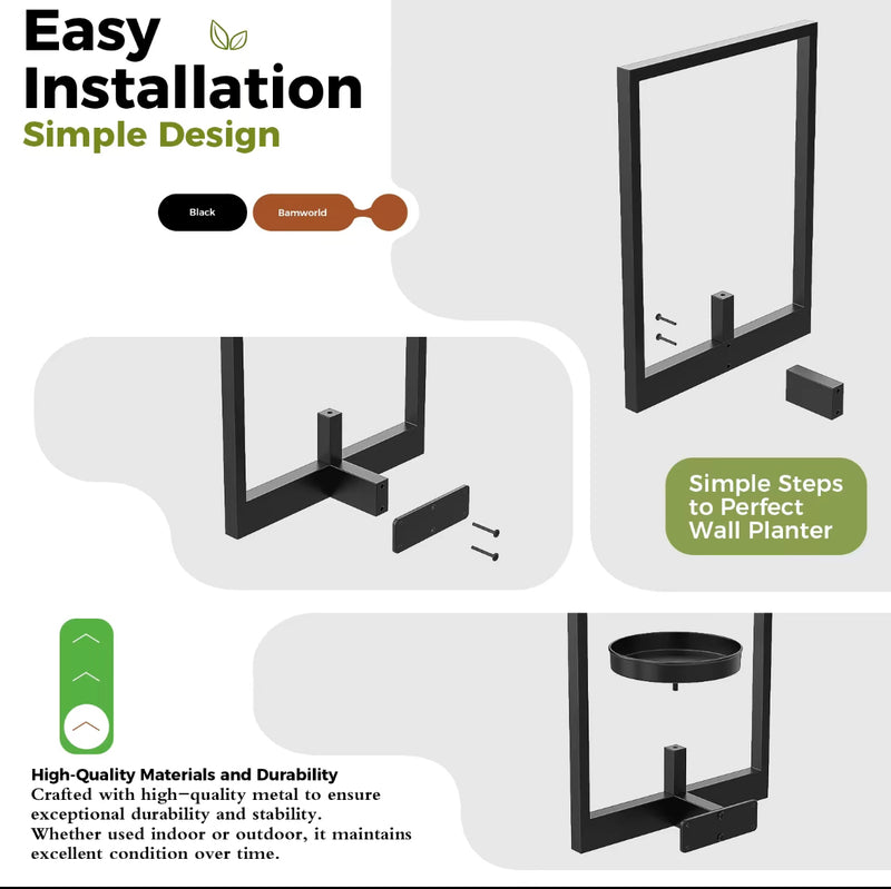 2pcs Wall Mounted Photo Frame Plant Holder