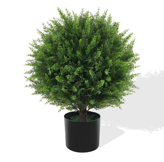 Artificial Cedar Ball Tree in Pot