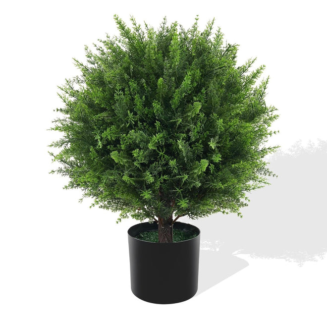 Artificial Cedar Ball Tree in Pot