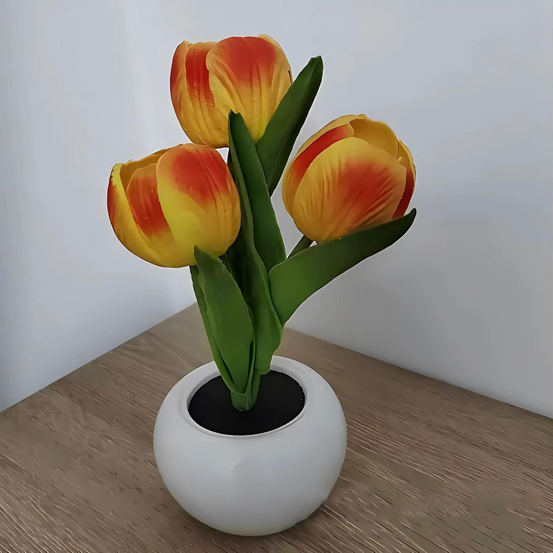LED Tulip Lamp with Vase