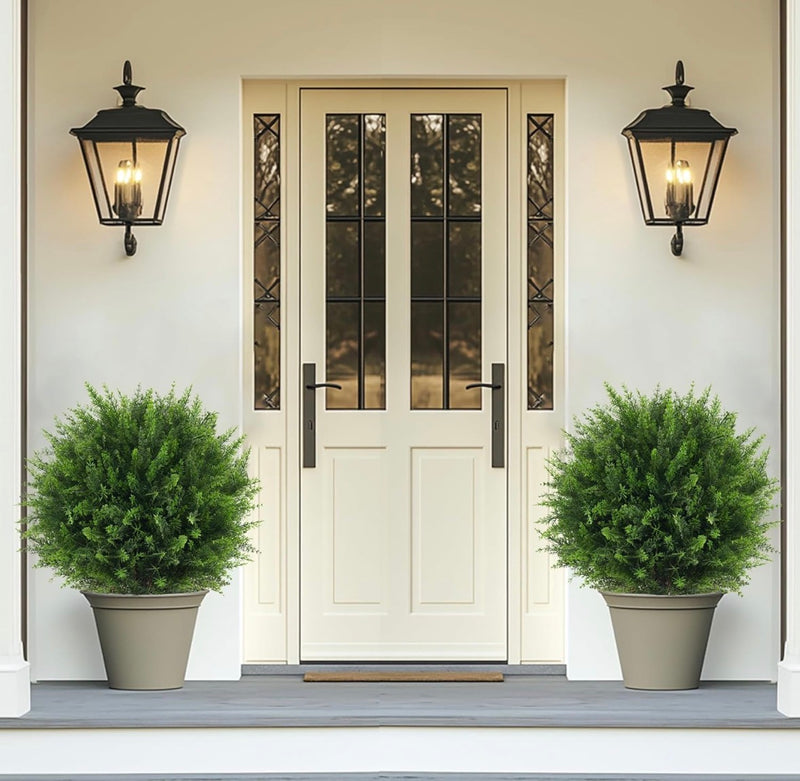 Artificial Cedar Ball Tree in Pot