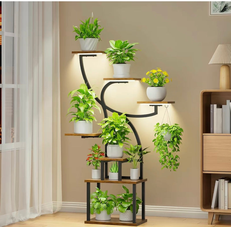 8 Tier Plant Stand with Grow Light