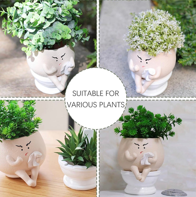 Funny Toilet Self Watering Succulent Planter
