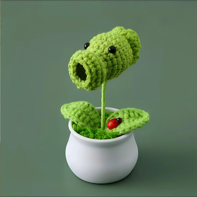 Handmade Crochet Potted Flowers