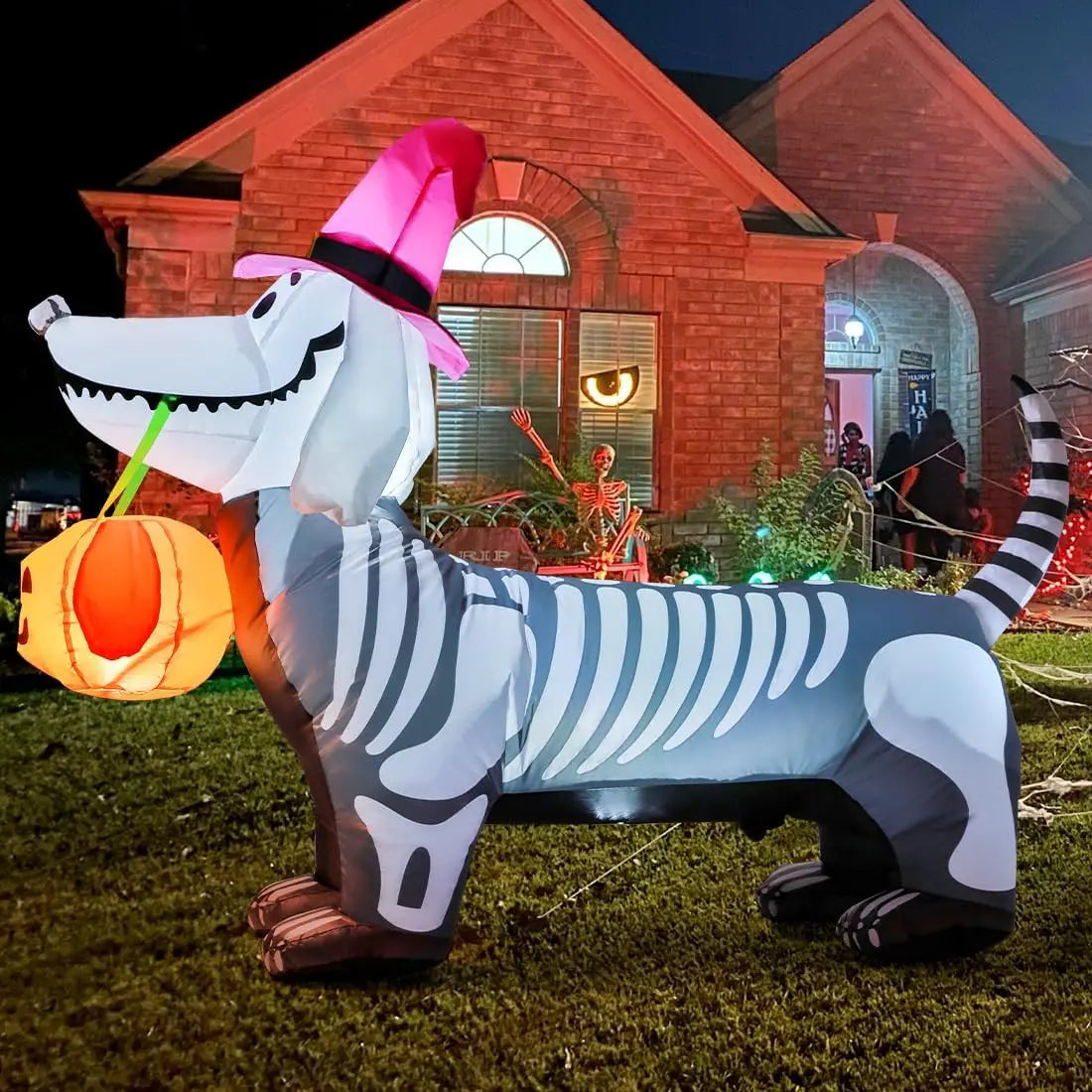5.7 FT Skeleton Dog Halloween Inflatable
