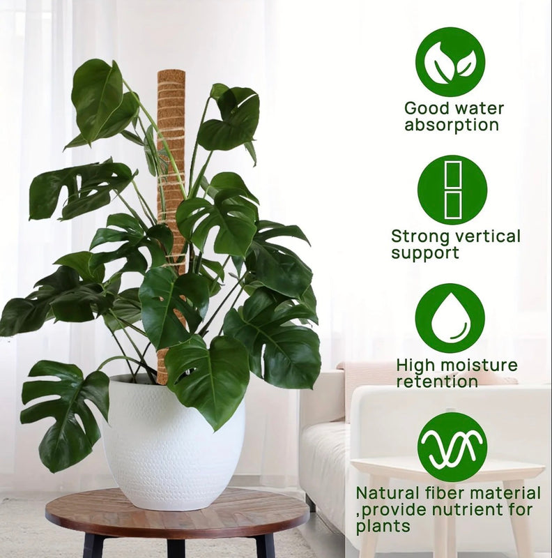 Coconut Shell Moss Poles Set of 2