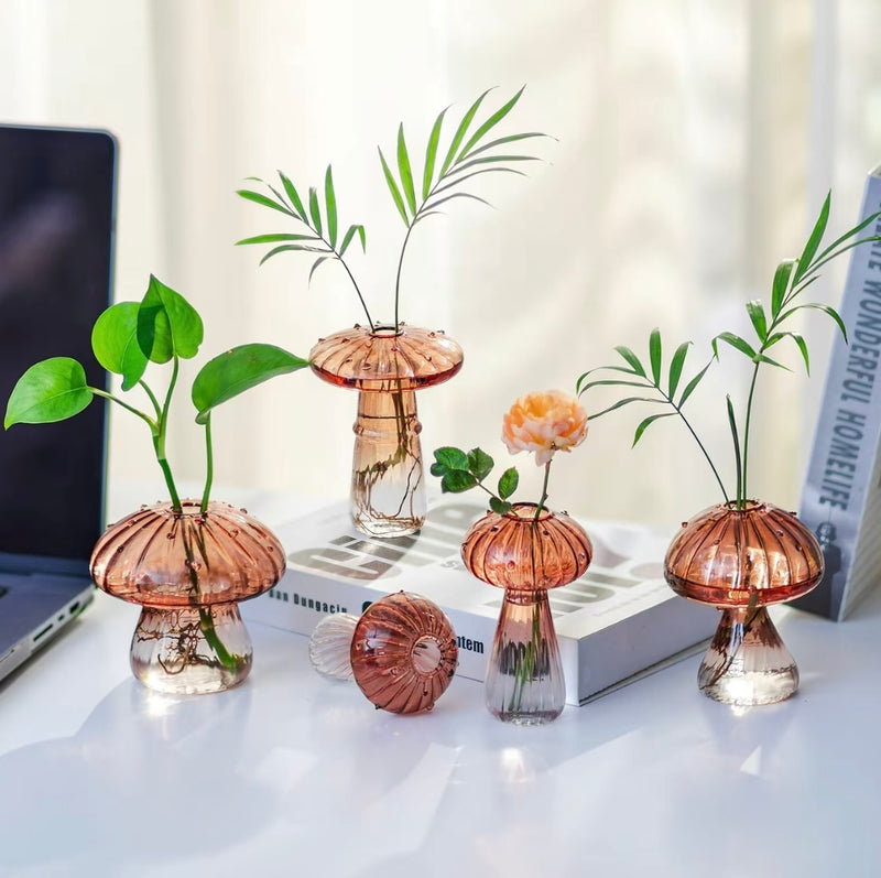 Mushroom Glass Vase