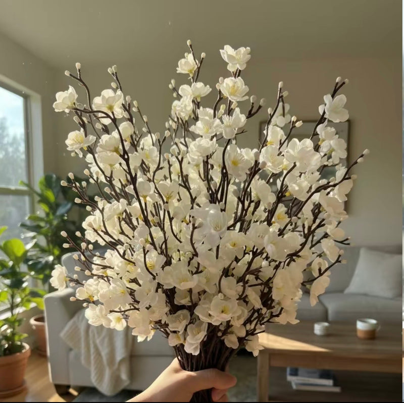 Artificial White Plum Blossoms