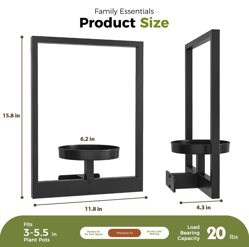 2pcs Wall Mounted Photo Frame Plant Holder