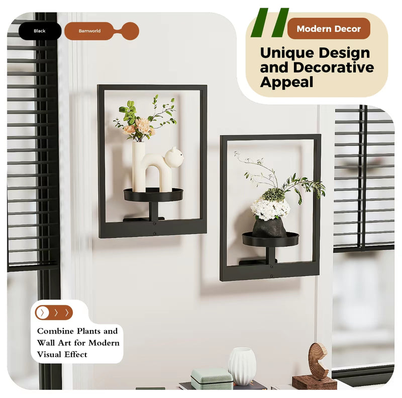 2pcs Wall Mounted Photo Frame Plant Holder