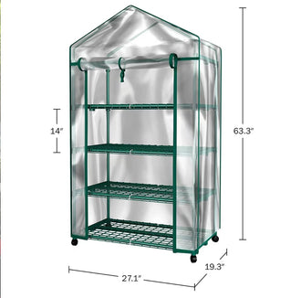 4-Tier Mini Greenhouse with Cover