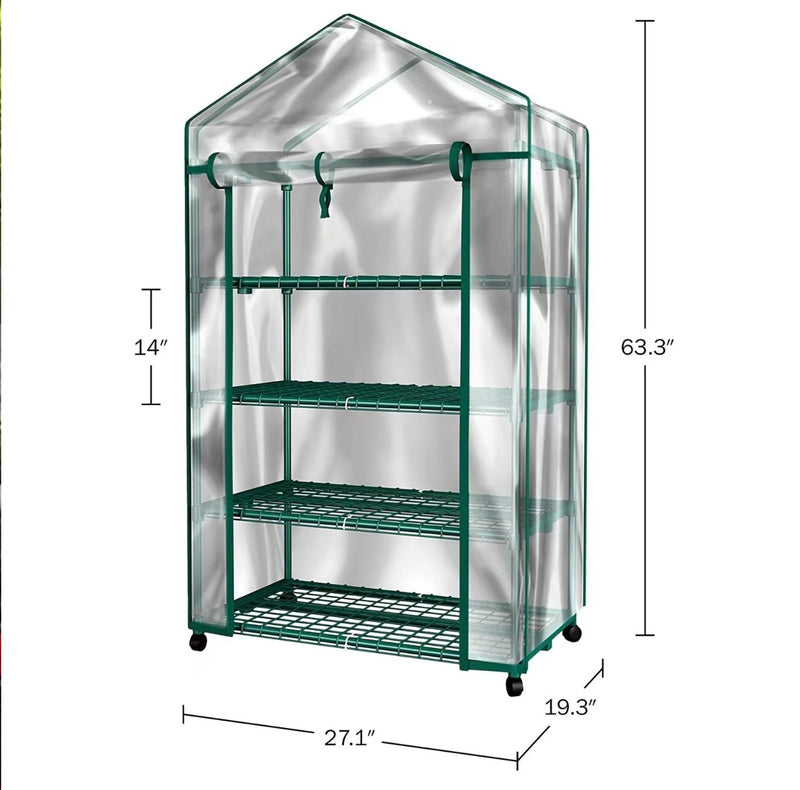 4-Tier Mini Greenhouse with Cover