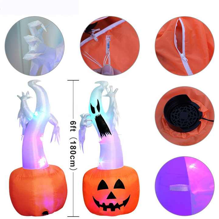 Pumpkin Ghost Inflatable Halloween Decoration