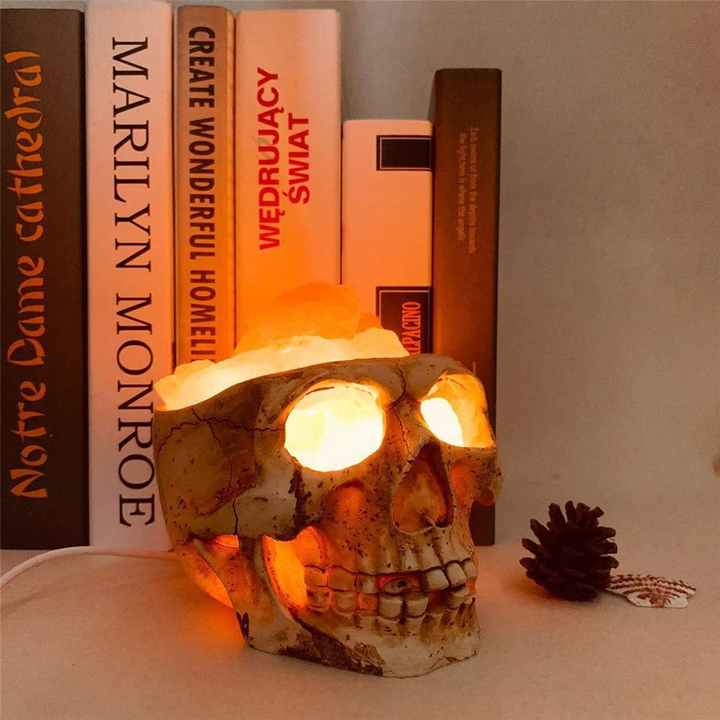 Enchanting Skull Himalayan Salt Lamp
