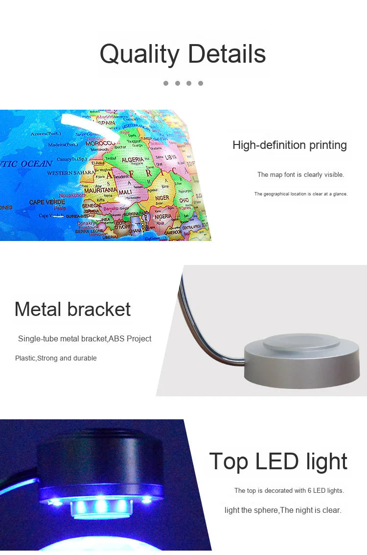 Magnetic Levitation Globe Design 2