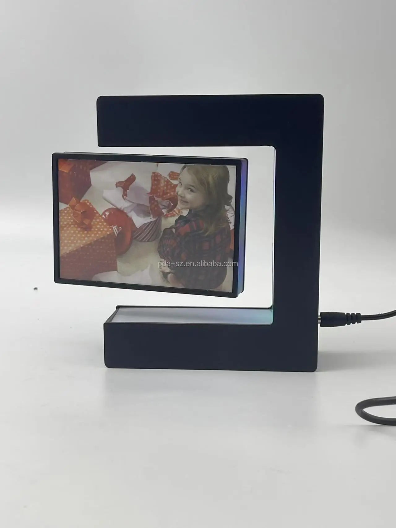 Magnetic Levitation/Floating  Picture/Photo Frame E with Led Light for Decoration Gift