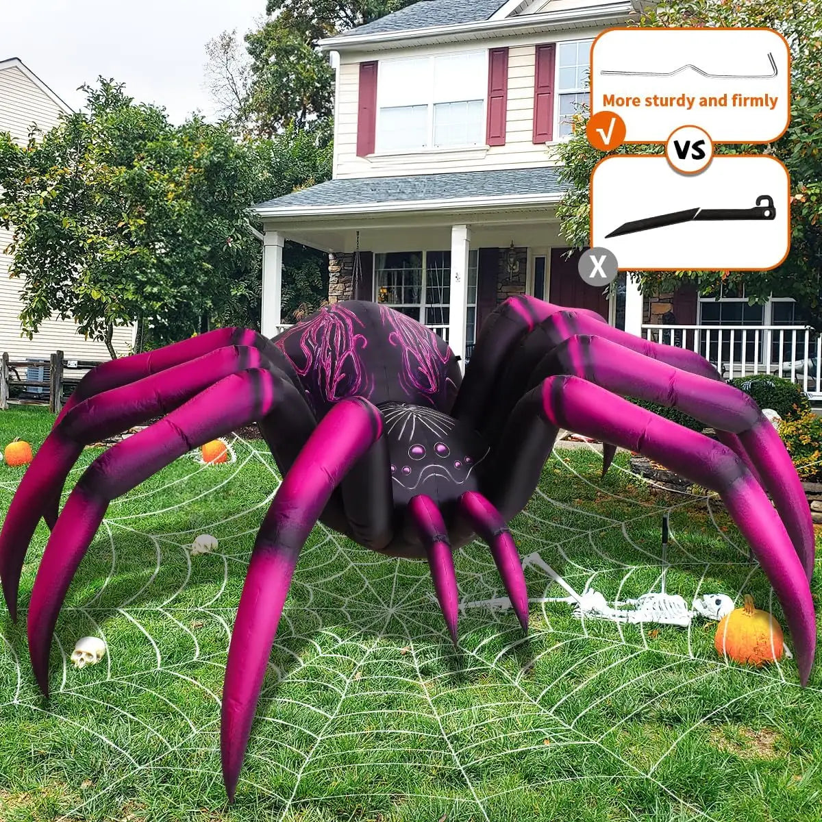 9 FT Purple Spider Halloween Inflatable