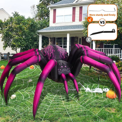 9 FT Purple Spider Halloween Inflatable