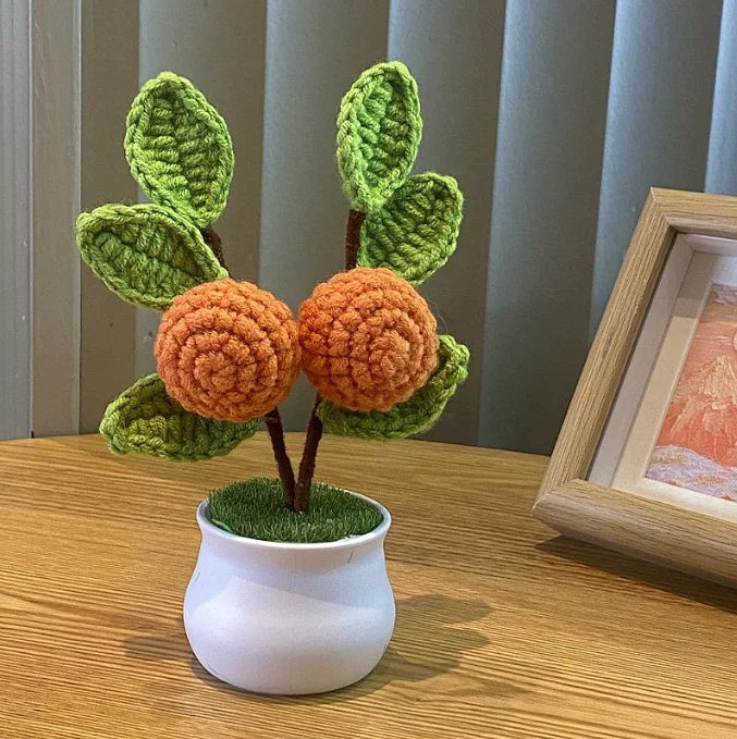 Handmade Crochet Potted Flowers