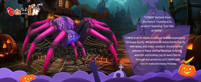 9 FT Purple Spider Halloween Inflatable