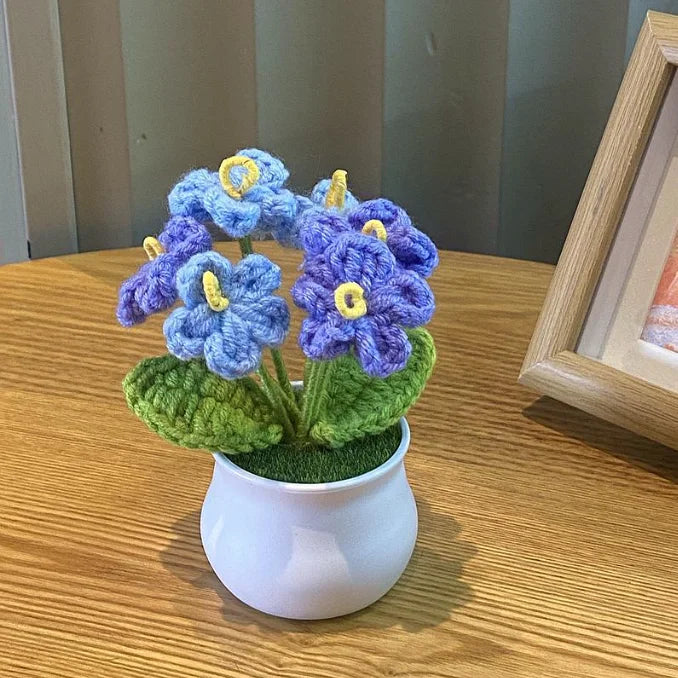 Handmade Crochet Potted Flowers