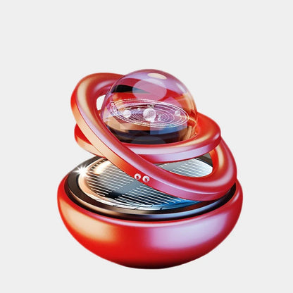 Hot Sale Levitation Crystal Ball Car Aromatherapy Diffuser Solar Energy Automatic Rotating Double Ring Popular Scent Dispenser