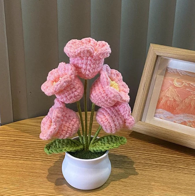 Handmade Crochet Potted Flowers