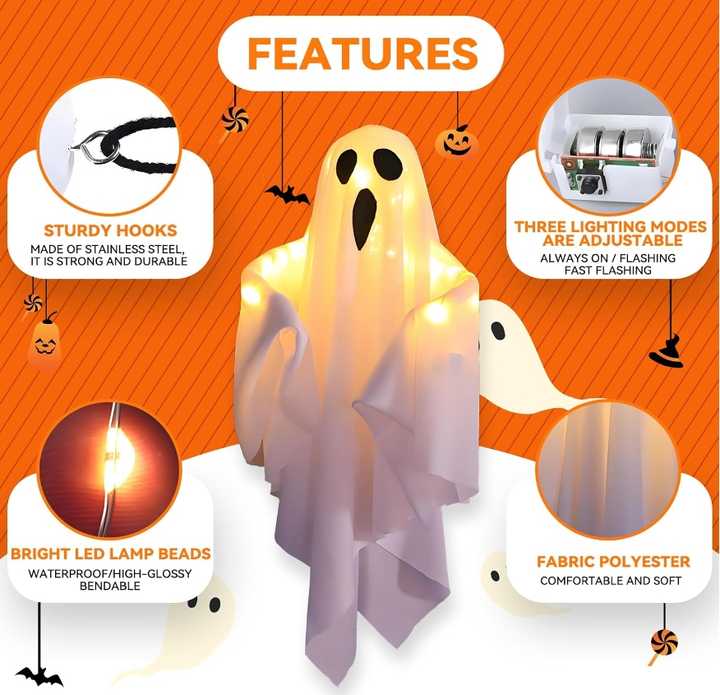 Whimsical Glowing Ghost Lights