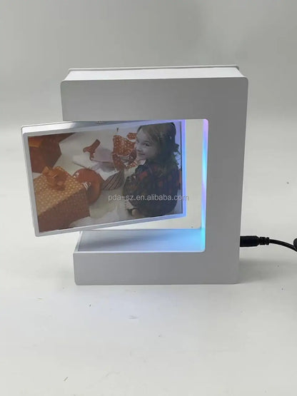 Magnetic Levitation/Floating  Picture/Photo Frame E with Led Light for Decoration Gift