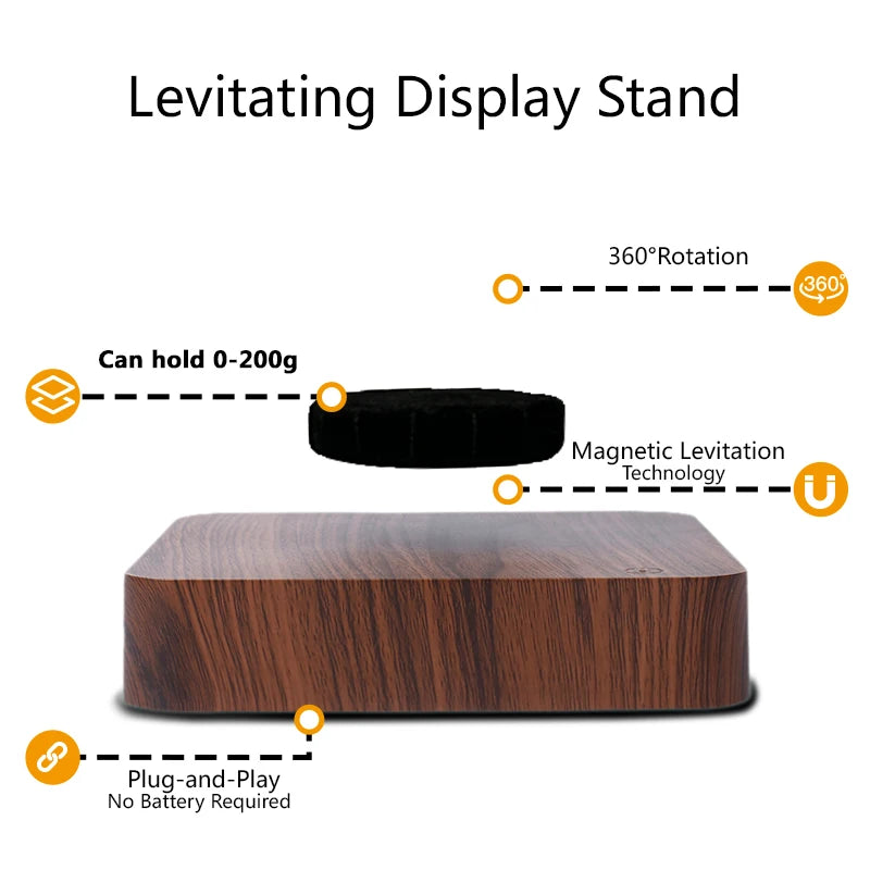 HCNT Personalized Magnetic Levitating Display Stand Novelty Gift for Model and Jewelry