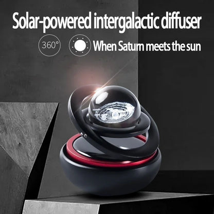 Hot Sale Levitation Crystal Ball Car Aromatherapy Diffuser Solar Energy Automatic Rotating Double Ring Popular Scent Dispenser