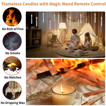 Floating Flameless Candles Set