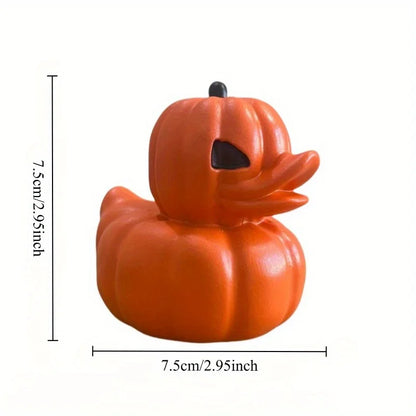 Festive Pumpkin Duck Ornament